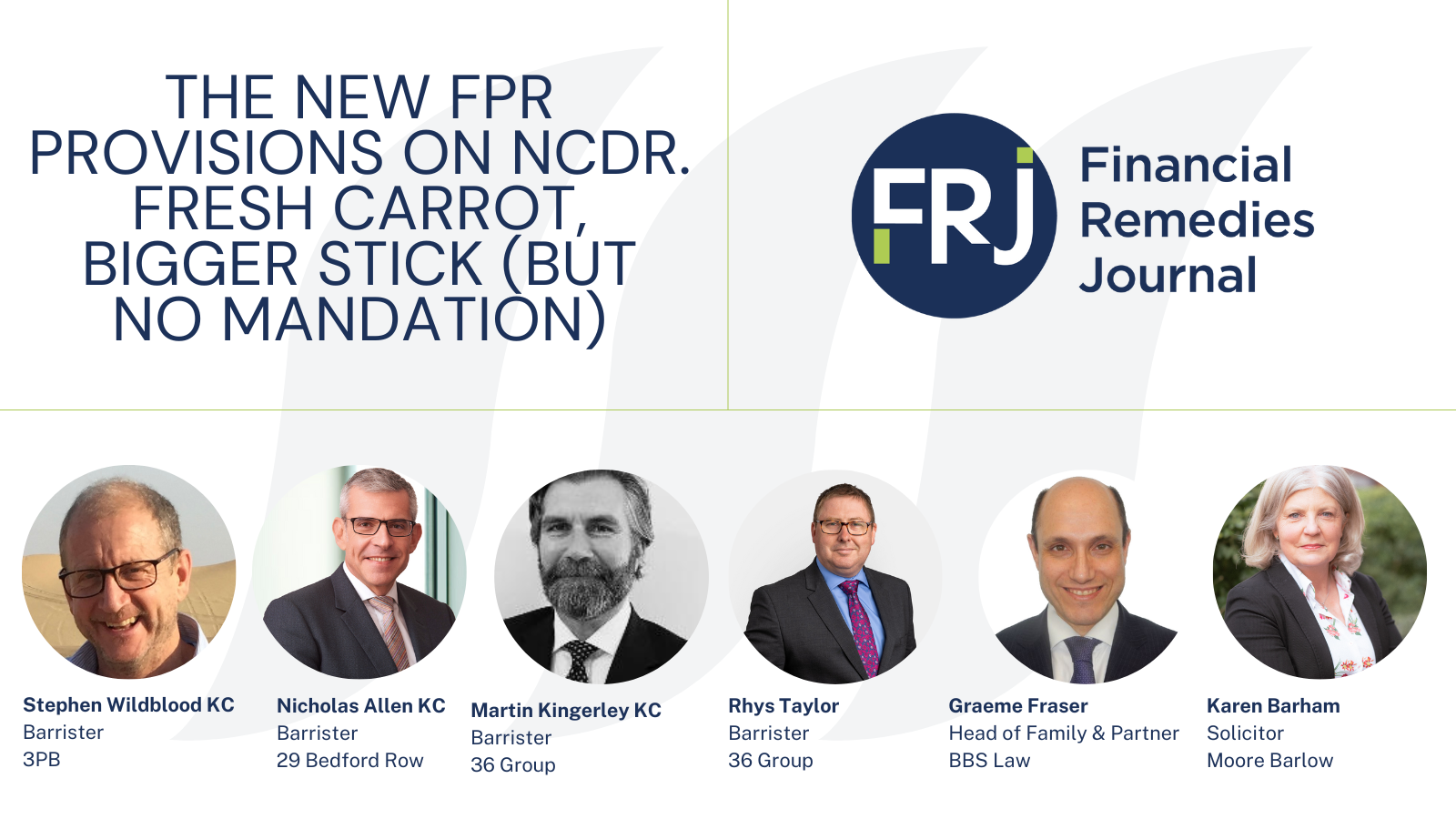 Watch | The new FPR provisions on NCDR. Fresh carrot, Bigger stick (but no mandation)