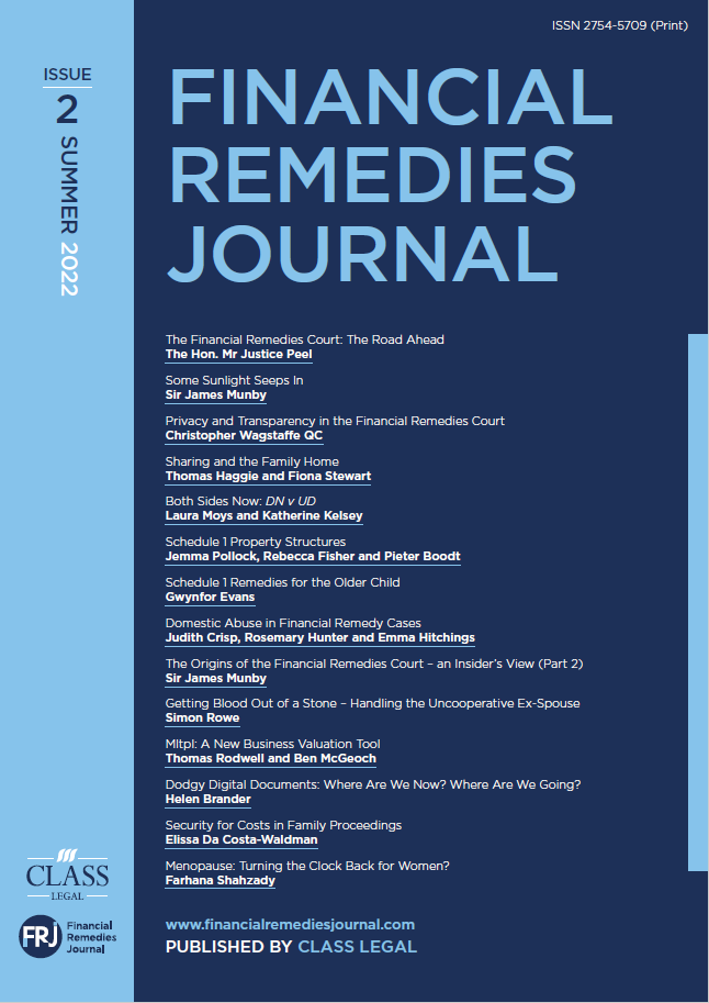 Financial Remedies Journal - Issue 2 | Summer 2022