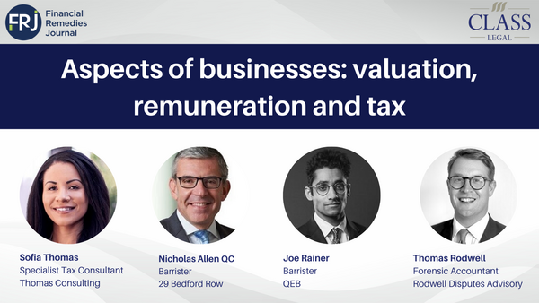 Aspects of businesses: valuation, remuneration and tax