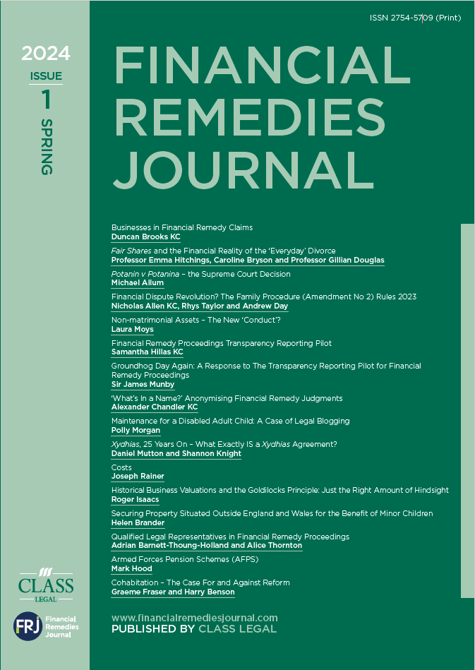 Financial Remedies Journal – 2024 Issue 1 | Spring