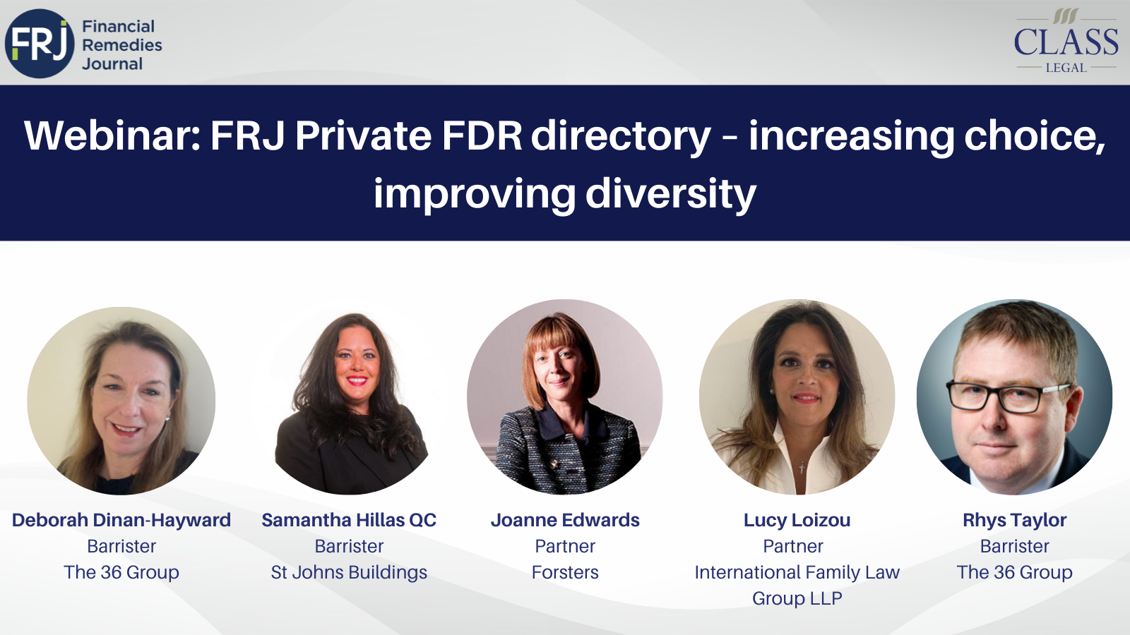 Webinar: FRJ Private FDR directory – increasing choice, improving diversity