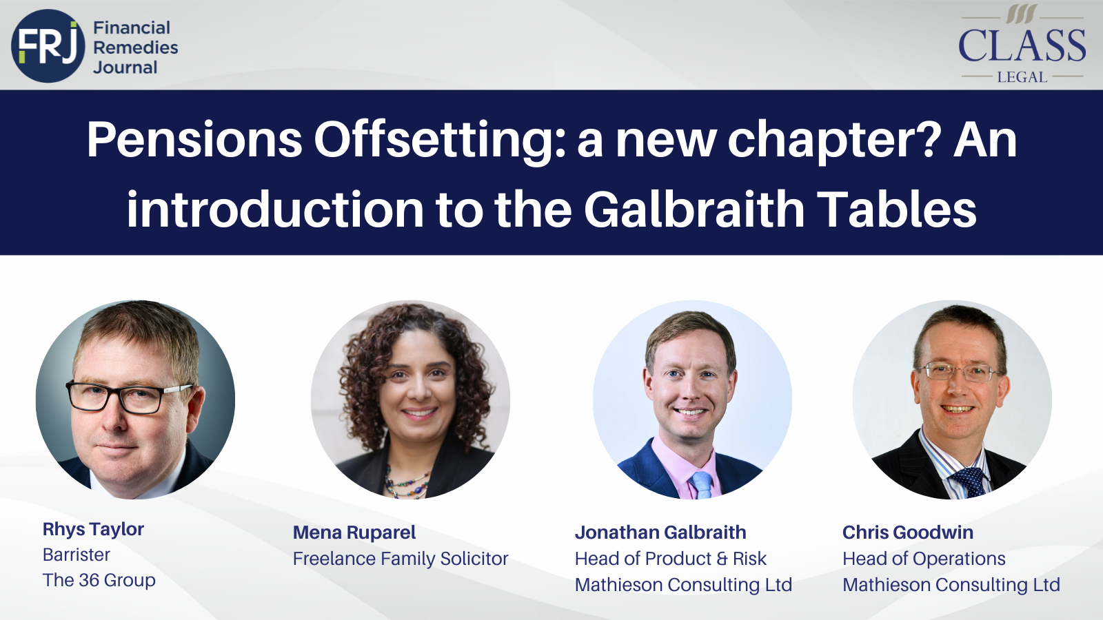 Pensions Offsetting: a new chapter? An introduction to the Galbraith Tables